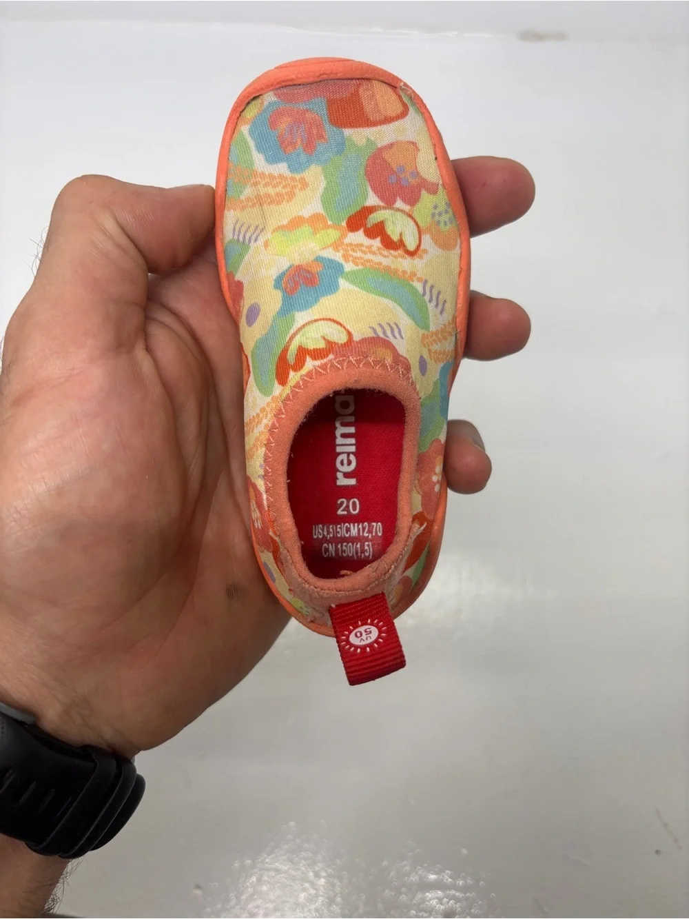 Reima Toddler Barefoot Water Shoes Floral Print EU 20 US 4.5-5